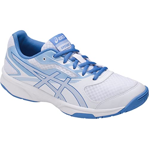ASICS Women's Womens Upcourt 2 Athletic Shoe, White/Regatta Blue/Airly Blue, 11 Medium US