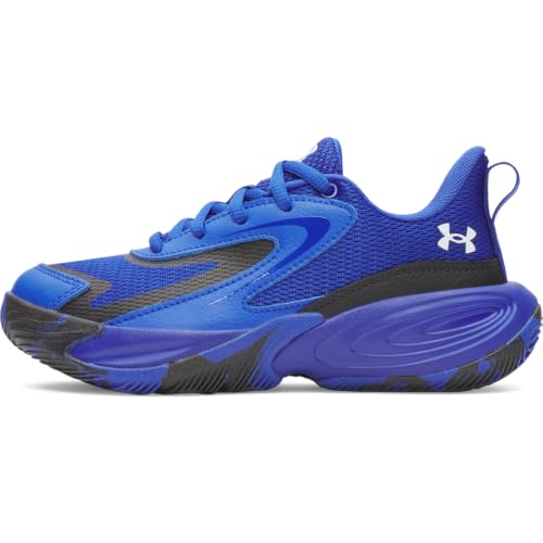 Under Armour Unisex Pre School Size Lockdown 8 Basketball Shoe, (400) Royal/Black/White, 3, US