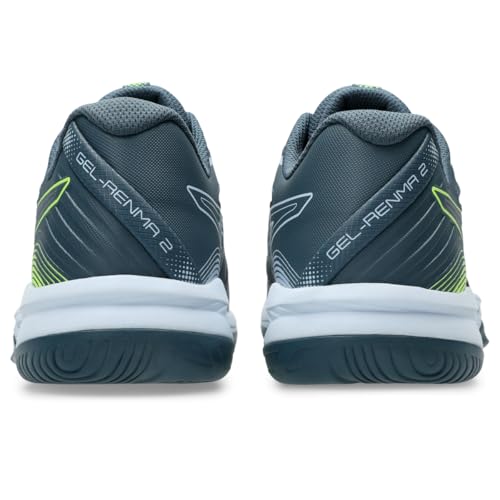 ASICS Men's Gel-RENMA 2 Pickleball Shoes, 8, RAW Indigo/Safety Yellow