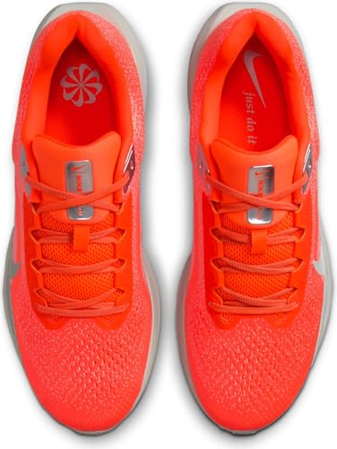 Nike Winflo 11 Premium Men's Road Running Shoes (HQ2940-800, Hyper Crimson/Safety Orange/Metallic Silver) Size 9
