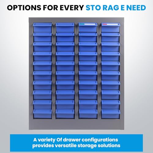Nut and Bolt Storage Cabinet with ABS Drawer,Steel Small Parts Storage Organizer,25"H X 9"D X21"W Screw Organization for Garage Hardware,Nails,Fastener,Bolts,Nuts,Drill Bits and More (40 ABS Drawers)