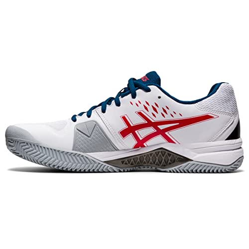 ASICS Gel-Challenger 12 Clay Tennis Shoe White/Classic Red 7 D (M)