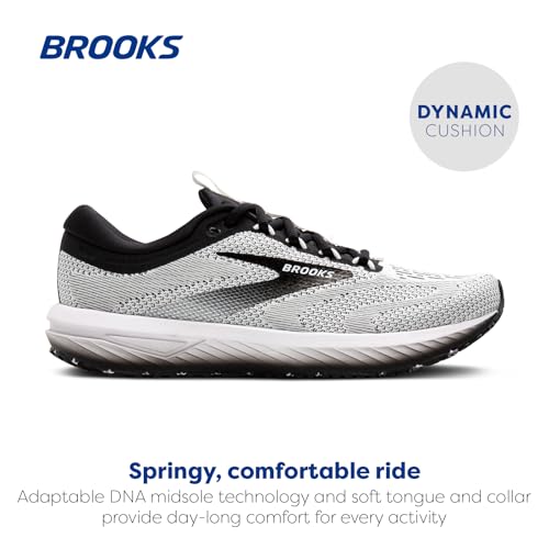 Brooks Women’s Revel 7 Neutral Running Shoe - White/Black - 11 Medium