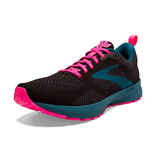Brooks Women's Revel 5 Neutral Running Shoe - Black/Blue/Pink - 5.5