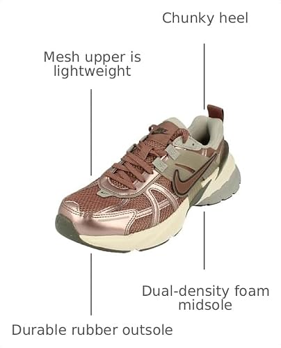 NIKE Women's V2k RunSneaker, Smokey Mauve Cobblestone Light Smoke Grey, 9.5 US