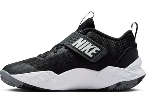 Nike Big Kid's Team Hustle D Basketball Shoes, Black/White-Anthracite, 4.5Y