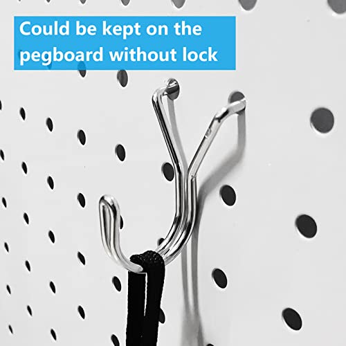 Pegboard Hooks Assortment, for Organizing Various Tools, with Pegboard Bins, 107 PCS, 48 of Which are Locks