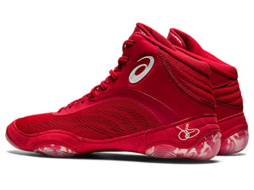 ASICS Men's JB Elite V Wrestling Shoes, 12.5, Classic RED/Beet Juice