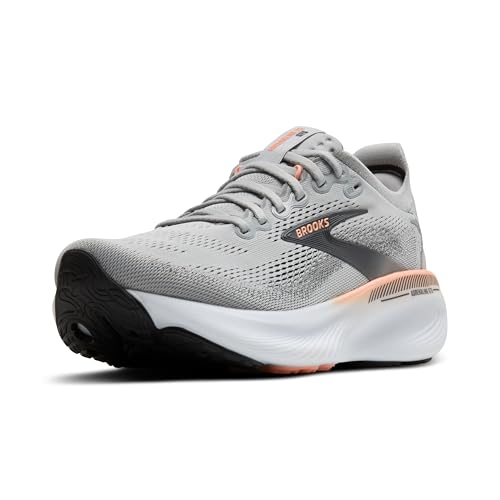 Brooks Women’s Adrenaline GTS 25 Supportive Running & Walking Shoe - Grey/Blackened Pearl/Coral - 5 Wide