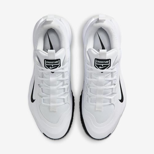 Nike Cross Turf Men's Baseball Shoes (White/Metallic Silver/Black) Size 8.5