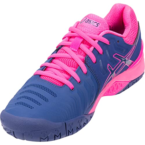 ASICS Women's GEL-Resolution 7 Tennis Shoes, 9, BLUE PRINT/BLUE PRINT
