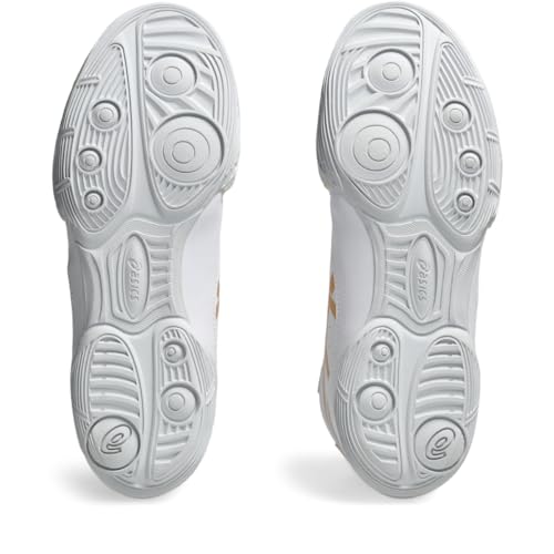 ASICS Kid's Snapdown 4 Grade School Wrestling Shoes, 6, White/Pure Gold