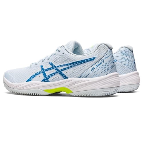 ASICS Women's Gel-Game 9 Clay/OC Tennis Shoes, Sky/Reborn Ii Blue 8.5 Medium
