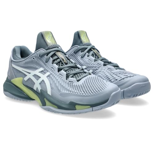 ASICS Men's Court FlyteFoam 3 Tennis Shoes, 9, Grey Blue/White