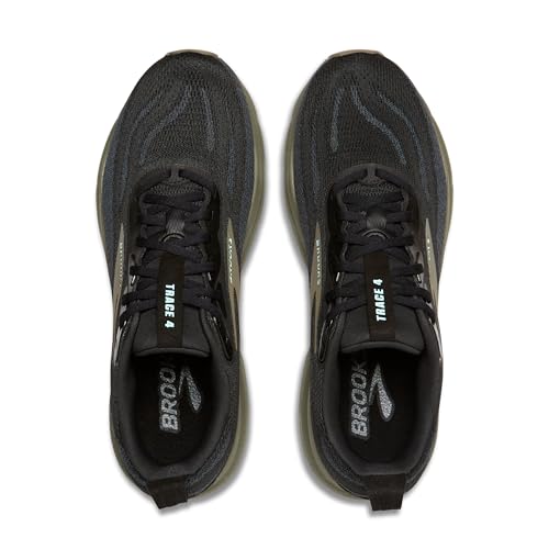 Brooks Men’s Trace 4 Neutral Running Shoe - Black/Ebony/Dusty Olive - 11 Medium