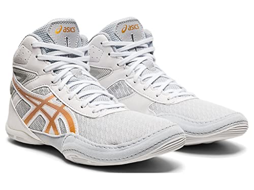 ASICS Kid's Matflex 6 Grade School Wrestling Shoes, 3 Big Kid, GLACIER GREY/PURE GOLD