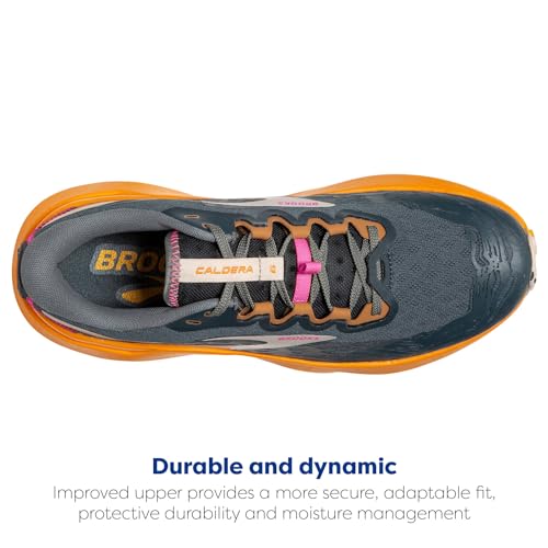 Brooks Men’s Caldera 6 Trail Running Shoe - Slate/Cheddar/Silver Gray - 9.5 Medium