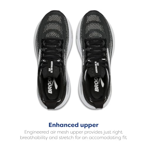 Brooks Womens Adrenaline GTS 25, Black/Grey/White 8 Medium