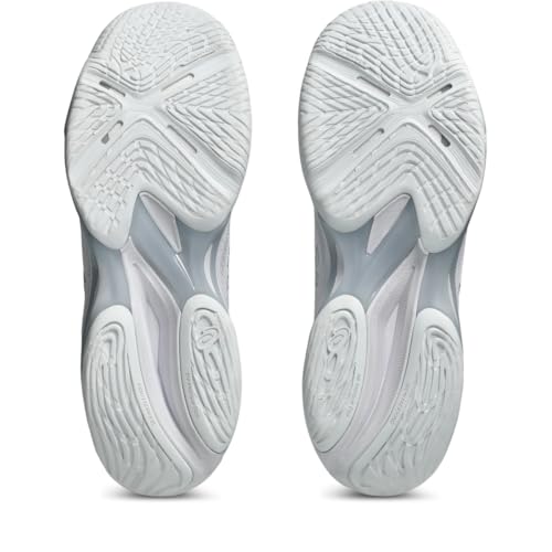 ASICS Women's Netburner Ballistic FlyteFoam 4 Volleyball Shoes, 11.5, White/Pure Silver