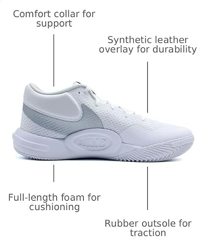 Nike Hyperquick Volleyball Shoes (FN4678-102, White/Photon Dust/Metallic Silver) Size 8