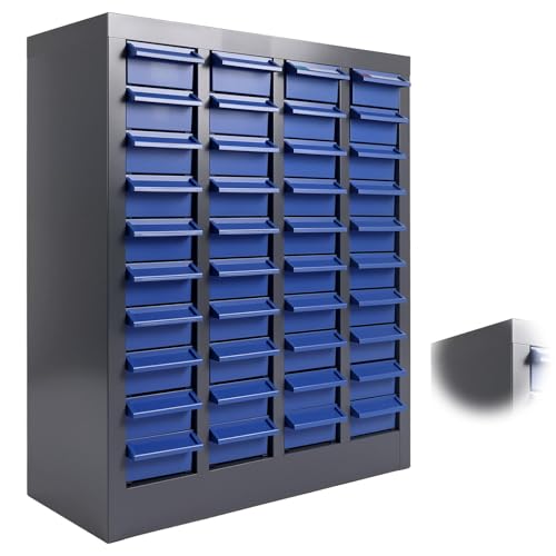 Nut and Bolt Storage Cabinet with ABS Drawer,Steel Small Parts Storage Organizer,25" H X 9" D X21 W Screw Organization for Tool Hardware Fastener Bolts Nuts Storage, Grey (40 ABS Drawers)