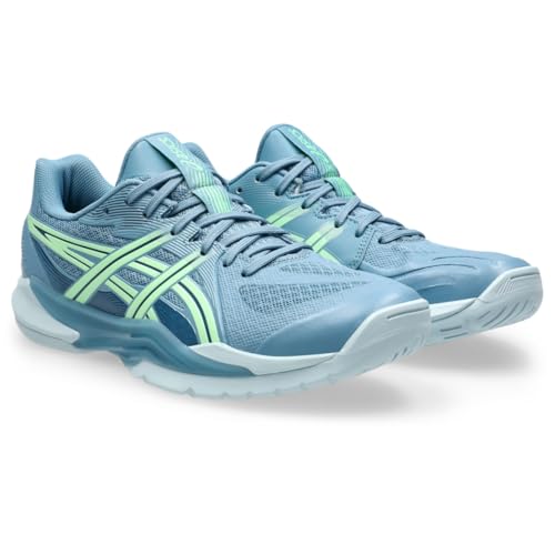 ASICS Men's POWERBREAK FlyteFoam Handball Shoe, 11, SABA Blue/Menthol