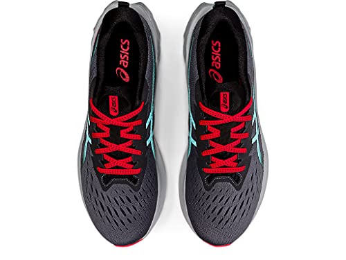 ASICS Mens Novablast 2 Running Shoes, 9, Metropolis/Clear Blue