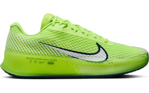 Nike Men's M Zoom Vapor 11 Hc Tennis Shoes, Volt White Armory Navy, 10.5
