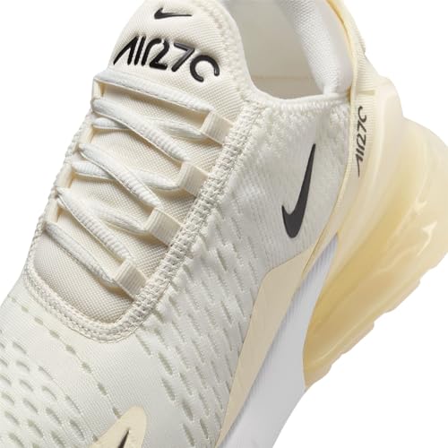 Nike Air Max 270 Women's Shoes (AH6789-124, Sail/Coconut Milk/Pale Ivory/Black) Size 7.5