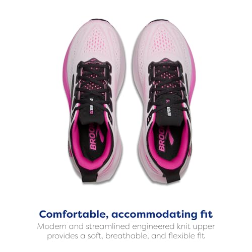 Brooks Women’s Glycerin 23 Neutral Running Shoe - White/Phantom/Cyber Pink - 9.5 Medium