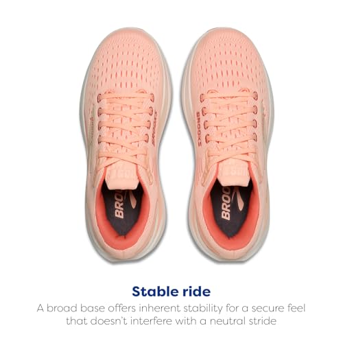 Brooks Women’s Ghost Max 3 Neutral Running & Walking Shoe - Peach/Sand/Coconut - 10 Medium