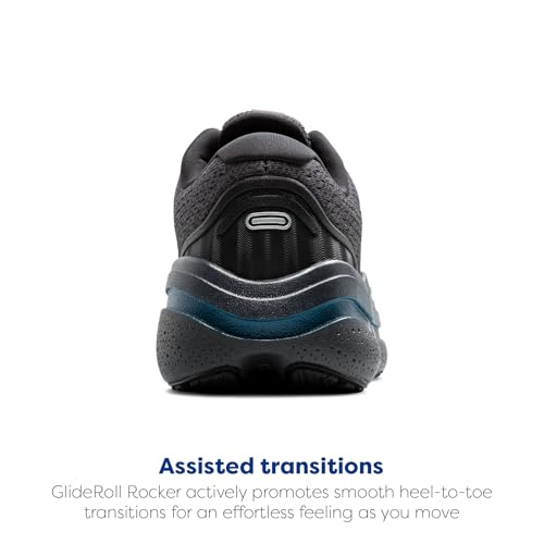 Brooks Men’s Ghost Max 2 Neutral Running & Walking Shoe - Ebony/Cockatoo/Blue Sapphire - 11.5 Medium