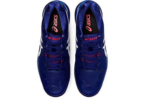 ASICS Men's Gel-Resolution 8 Tennis Shoes, 14, Dive Blue/White