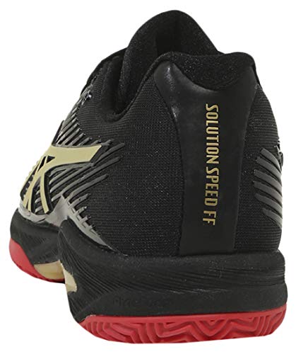 ASICS Solution Speed FF L.E. Clay Womens Tennis Shoes 1042A048 Sneakers Trainers (UK 4 US 6 EU 37, Black Rich Gold 001)