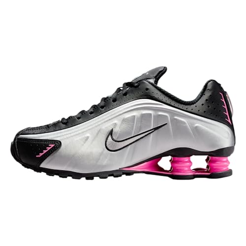 Nike Shox R4 Women's Shoes (Black/Pinksicle/Metallic Silver) Size 8.5