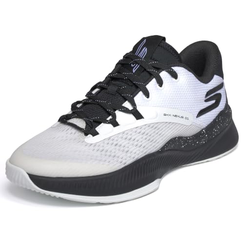 Skechers Men's Basketball SKX Nexus Sneaker, White/Black, 11.5