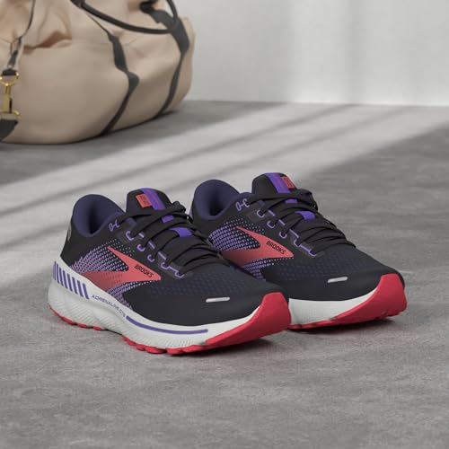 Brooks Ghost 14 Women's Running Shoes, Black/Red, Black Light Coral, 10