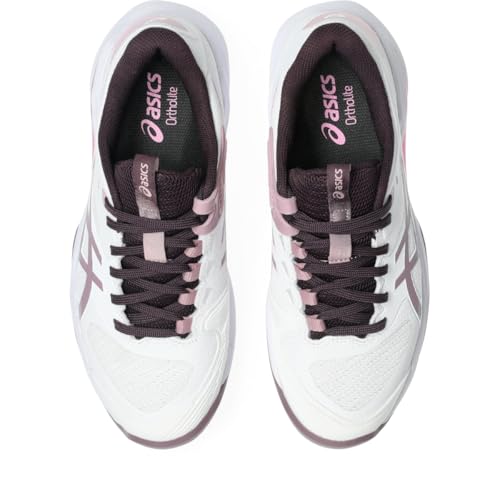 ASICS Women's Solution Speed FF 4 Tennis Shoes, 8.5, White/Dusty Mauve