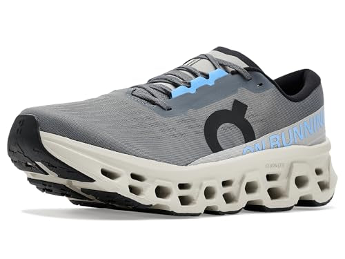 On Men's Cloudmonster 3 Sneaker, Rock/Silver, 12