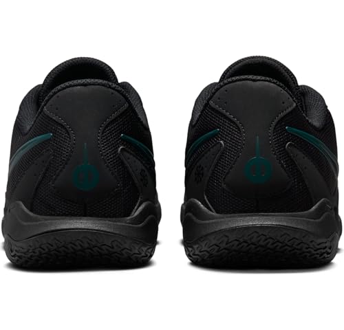 Nike Tiempo Legend 10 Academy Indoor/Court Low-Top Soccer Shoes (DV4341-002, Black/Deep Jungle/Black) Size 8.5