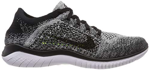 Nike Men's Free Run Flyknit 2018 Running Shoes, White White Black 101, 40 EU