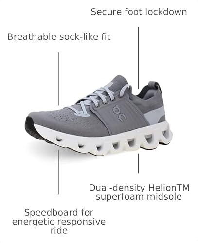 On Mens, Cloudswift 4 Alloy/Glacier 9.5 Medium