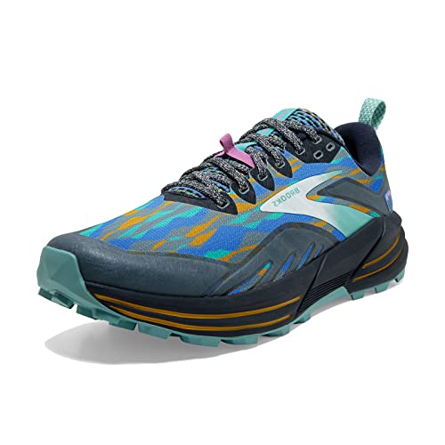 Brooks Women's Cascadia 16 Trail Running Shoe - Eclipse/Marina/Chalk - 8.5 Medium