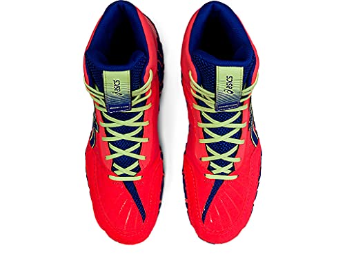 ASICS Men's Aggressor 4 Wrestling Shoes, 10.5, Blazing Coral/Lapis Lazuli Blue