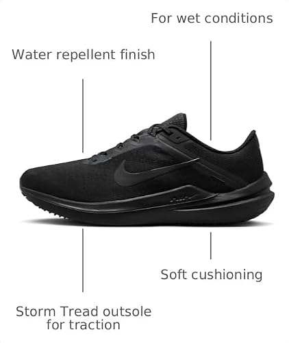 Nike Men's Air Winflo 10 Sneaker, Black Black Black Anthracite, 11.5 US