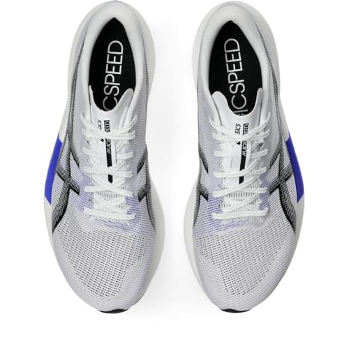 ASICS MAGIC SPEED 5 Unisex Running Shoe, 100 (white/black), 27.5 cm 2E