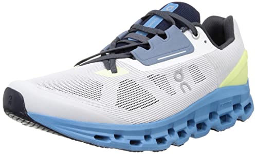 ON Mens Cloudstratus Synthetic Textile Trainers (Frost/Niagra, us_Footwear_Size_System, Adult, Men, Numeric, Medium, Numeric_10_Point_5)