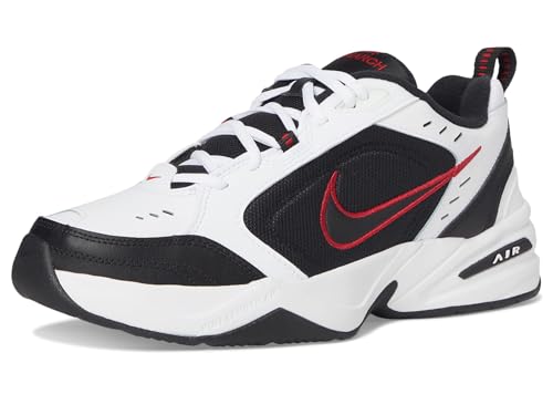 Nike Air Monarch IV Training Shoe (4E) - White/Black/Varsity Red, Size 9.5 US