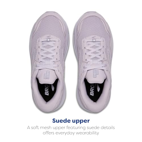 Brooks Women’s Ghost Max Suede/Leather Neutral Running & Walking Shoe - Lilac/Lavender - 8.5 Medium