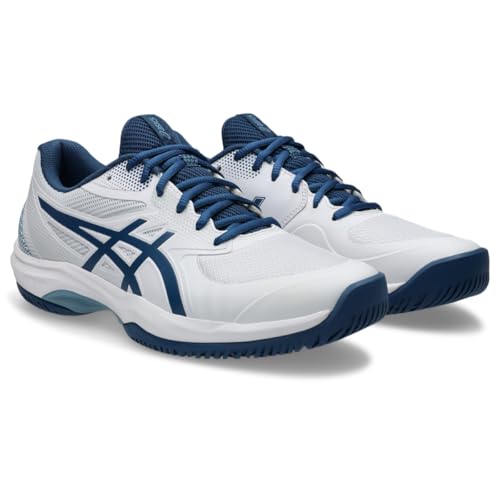 ASICS Men's Game FlyteFoam Pickleball Shoes, 9.5, White/Twilight Blue
